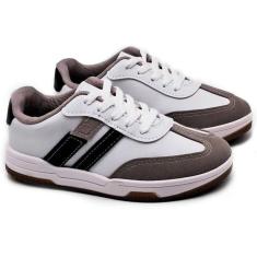 Imagem de Tênis Infantil Molekinho Vermont Casual Menino - Branco e Cinza