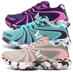 Imagem de Kit 3 tenis feminino de corrida academia caminhada Oldsen Colorado