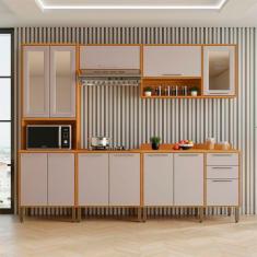 Imagem de Cozinha Compacta para Cooktop 5 Peças 12 Portas 2 Gavetas Paris Sallêt