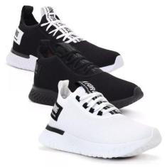 Imagem de Kit 3 Pares Tênis Masculino Esportivo Caminhada Para Academia de Corri