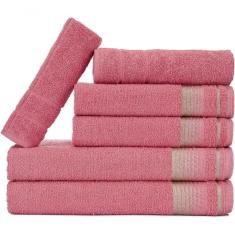 Imagem de Jogo De Toalhas Luxury Soft Beka Banho + Rosto + Piso Luxo Rosê