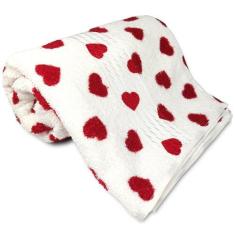 Imagem de Toalha de Banho Dohler Prisma 100% Algodão 70 x 140cm - Coração Bolinh