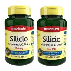 Imagem de Kit 2 Silício Vitaminas ACDE 60 Capsulas Maxinutri
