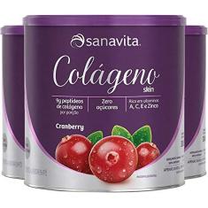 Imagem de Kit 3 Colágeno hidrolisado Cranberry Sanavita 300g