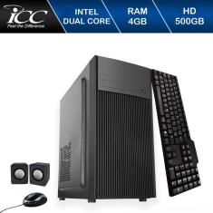 Imagem de Computador Icc Intel Dual Core 4Gb Hd 500 Gb Kit Multimídia Windows 10