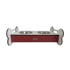 Imagem de Comedouro Hello Pet Doggie Duplo Vermelho Para Cães - Tamanho G