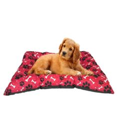 Imagem de Colchonete Cama Caminha Almofada Pet Impermeável Cães M Rosa