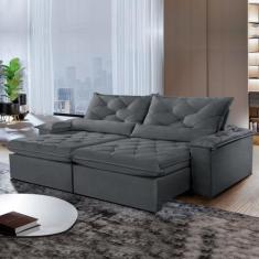 Imagem de Sofá Retrátil E Reclinável 5 Lugares 280cm Diamond Super Pillow - Mont