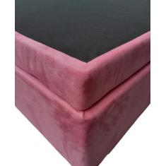 Imagem de Cama Box Baú Casal Bipartido Blindado Suede Rosé - Imperium Do Sono