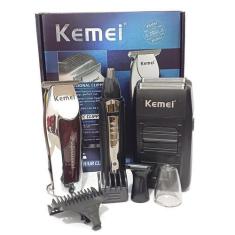 Imagem de Kit Namorado E Pai Feliz 3 Maquinas Aparador Cabelo Barba Nariz - Keme