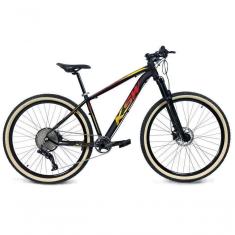 Imagem de Bicicleta Aro 29 Ksw Xlt 12v Garfo Com Trava 11-50 Preto-vermelho-amarelo 15