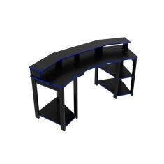 Imagem de Mesa Computador Casal Gamer ME4167 Preto/Azul - Tecno Mobili