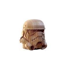 Imagem de Quebra Cabeça 3D Storm Trooper Busto Mdf 3mm Natural Darama