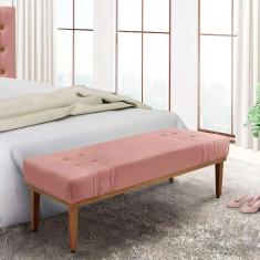 Imagem de Recamier Gênova Veludo Rosa 195 cm
