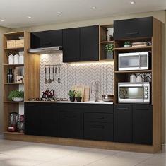 Imagem de Armário de Cozinha Completa 330cm Rustic/preto Agata Madesa 02