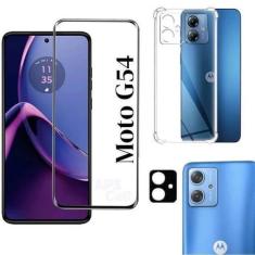 Imagem de Kit Capa Capinha Transparente + Película 3D Vidro + Película Câmera Tr