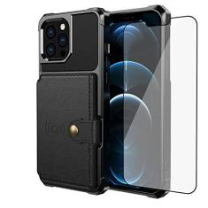 Imagem de Asuwish Capa de celular para iPhone 13 Pro Max 2021 6,7 polegadas com protetor de tela de vidro temperado e compartimento para cartão de crédito magnético iPhone13promax 5G i Phone13Max Plus iPhone13