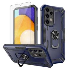 Imagem de Asuwish Capa de telefone para Samsung Galaxy A32 5G 2021 6,5 polegadas com protetor de tela de vidro temperado suporte de anel fino capa de celular rígida híbrida robusta M32 G5 A 32 32A S32 SM-A326U