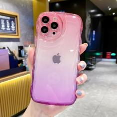 Imagem de Luxo gradiente arco-íris colorido claro encaracolado ondulado caso para iphone 13 12 11 pro max x xr xs max 7 8 plus silicone macio, 7, para iphone xr