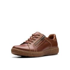 Imagem de Clarks Tênis feminino Caroline Janna, Couro bronzeado, 35
