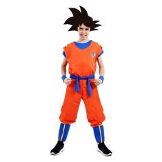 Imagem de Fantasia Goku Infantil Dragon Ball Z Com Peruca