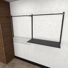 Imagem de Kit Para Closet Com 5 Peças Regulável 200x100 Cm Cor Preto