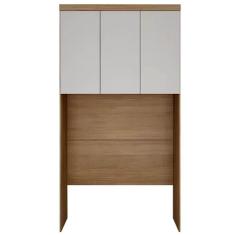 Imagem de Guarda Roupa Rizon Módulo Aéreo Solteiro 3 Portas Novo Horizonte Cor Cumaru Fendy