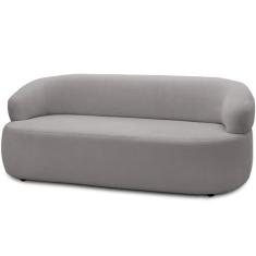 Imagem de Sofá 3 Lugares Orgânico Sala de Estar Living 170cm Carmen F04 Veludo Cinza - Lyam Decor