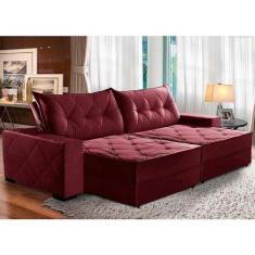 Imagem de Sofá Hollywood Molas Ensacadas 2,50M Vinho - Sofá Casa