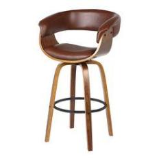 Imagem de Banqueta Belem Assento Pu Marrom Com Base Madeira 1,00 Mt (alt) - 45410