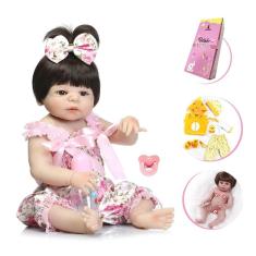 Imagem de Bebê Reborn Menina Boneca Senta Vinil Siliconado com Acessórios - B05S