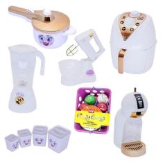 Imagem de Cozinha Infantil Menina Brinquedo Kit Mercado 22 Peças