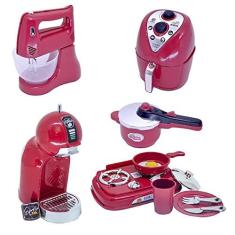 Imagem de Kit Cozinha Infantil Chef Air Fryer Panela Batedeira 11pç