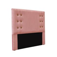 Imagem de Cabeceira Cama Box King 195 cm Gênova Veludo Rosa S04 - D`Rossi