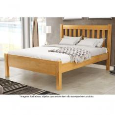Imagem de Cama Casal Em Madeira Maciça 1,40 Rapido Alice Mel