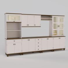 Imagem de Cozinha Compacta Retrô 6 Peça Off White-nogueira