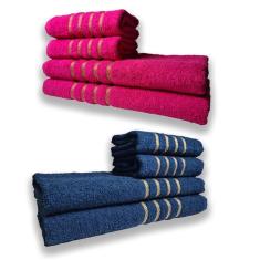 Imagem de 2 Jogos De 4 Toalhas 4 Banho 4 Rosto Montreal 100% Algod? O Rs + az