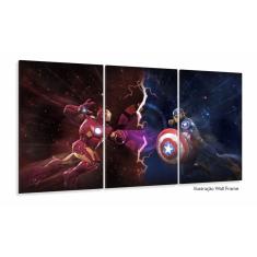 Imagem de Quadro Decorativo Capitao America Guerra Civil 120x60 3 peça