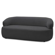 Imagem de Sofá 2 Lugares Living Orgânico Sala De Estar 140cm Conka F05 Bouclê Grafite Mpozenato