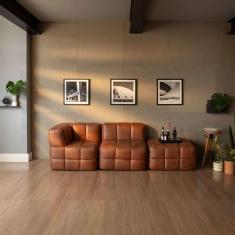 Imagem de sofá guldi popup com  módulo canto central e puff corino carao