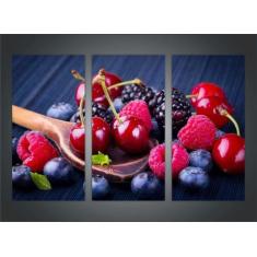 Imagem de Quadro Decorativo Padarias Cafeterias Gourmet Com 3 peças Com Moldura 