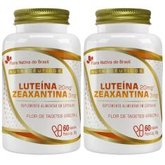 Imagem de Kit 2X Luteína 20Mg Com Zeaxantina 3Mg 60 Cápsulas - Flora Nativa