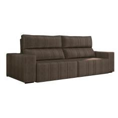 Imagem de Sofá 4 Lugares Retrátil e Reclinável Barcelona Veludo Marrom