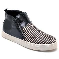 Imagem de Tênis Casual Feminino Cano Médio Animal Print Zebra Conforto - Rubim C