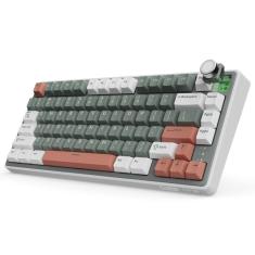 Imagem de Teclado mecânico sem fio rk royal kludge R75 Cream Switch