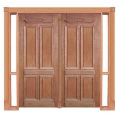 Imagem de Portal Duplo Duquesa Mod. 016 em Madeira Maciça Cedro Arana Casmavi, 2