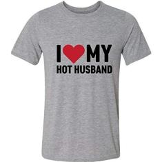 Imagem de Camiseta I Love My Hot Husband Eu Amo Meu Marido Gostoso