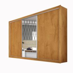 Imagem de Guarda Roupa Casal 100% Mdf 3ptas Correr 6gavs C/1esp Toronto-europa Peroba