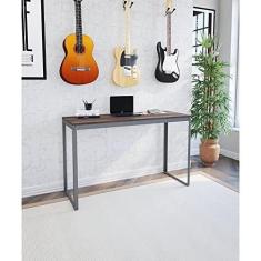 Imagem de Escrivaninha 110x55 Completa Casa Cinza Grafite/Nogal