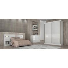 Imagem de Guarda Roupa Solteiro 2 Portas 3 Gavetas - Toledo-Branco - Móveis Novo